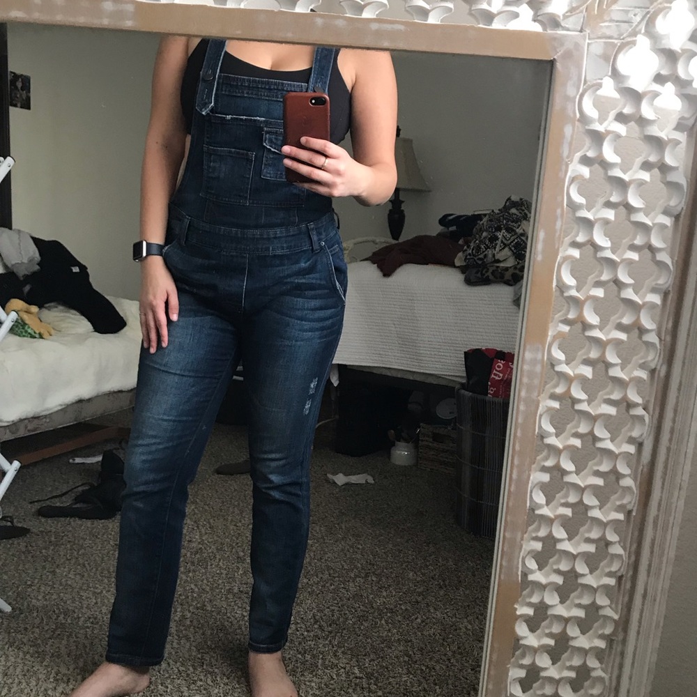 Free people denim overalls